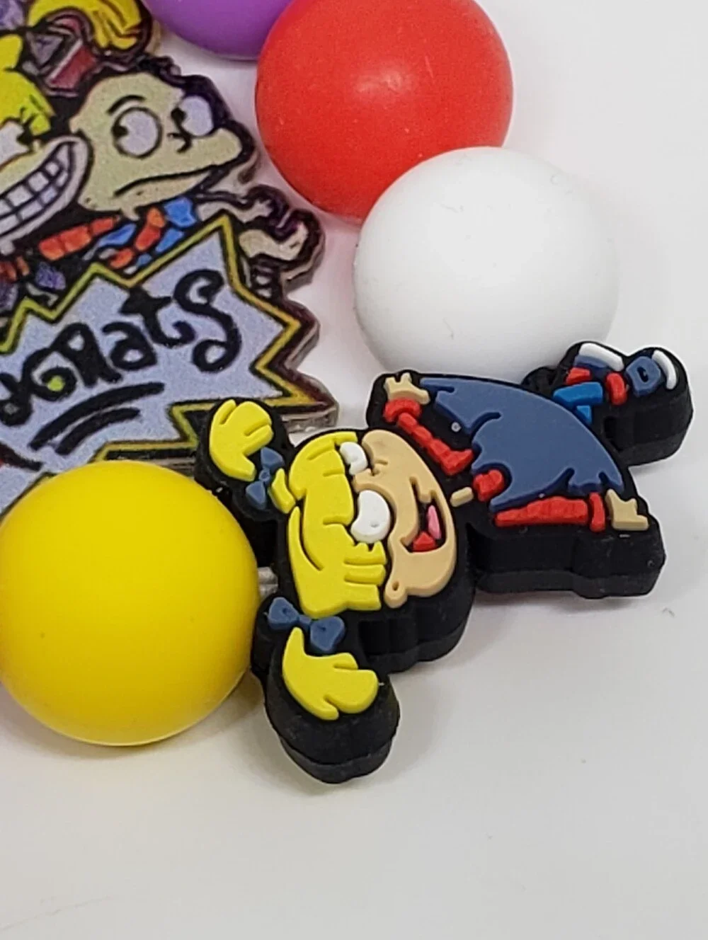 Handmade Rugrats Angelica Pickles Silicone Beaded Keychain Wristlet